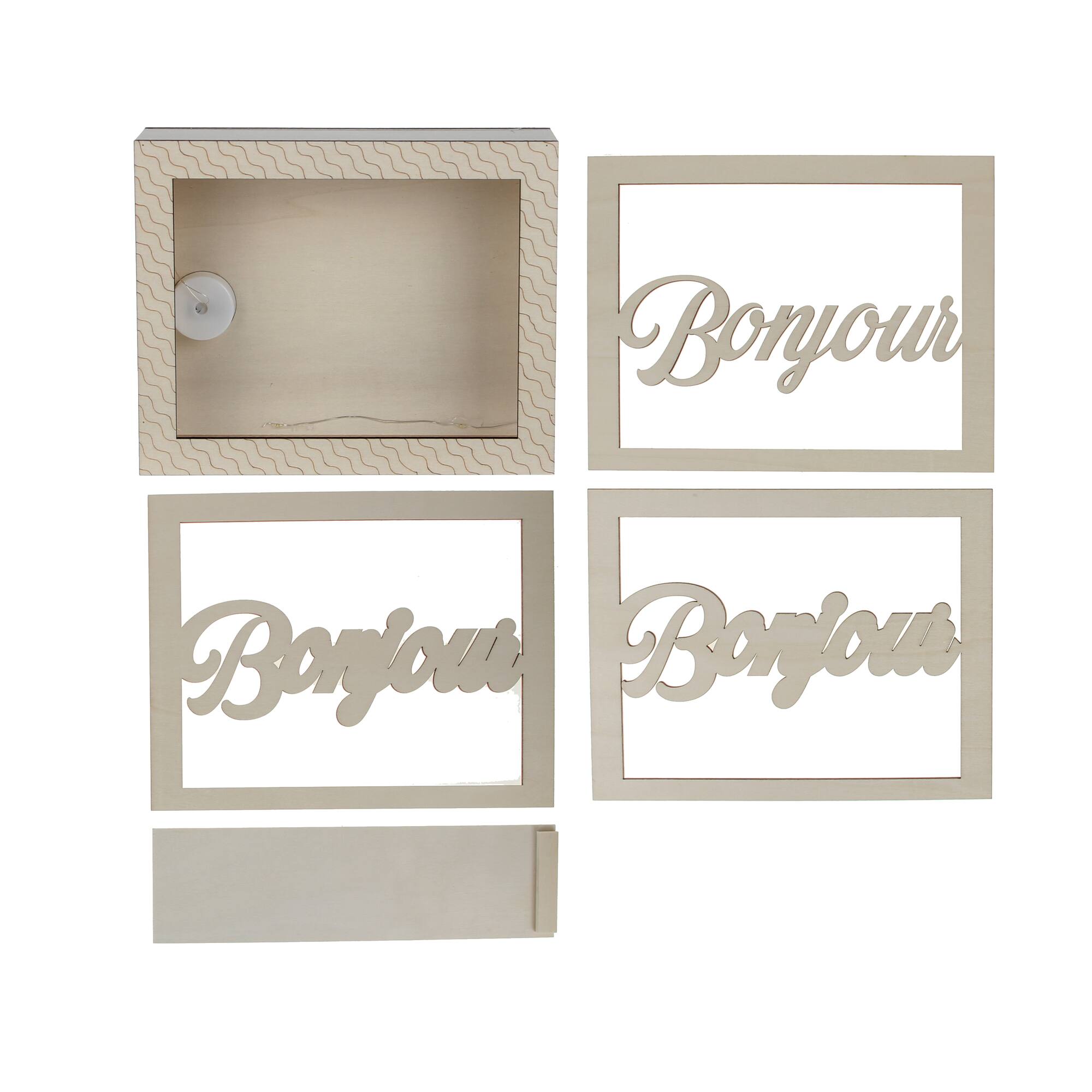 Jonathan Adler x Michaels 8.75" Pop Art Bonjour DIY LED Shadow Box Décor